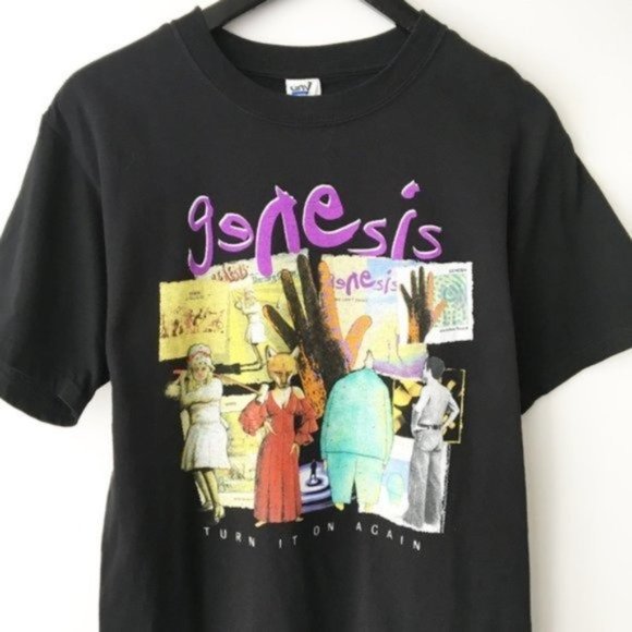 2007 Genesis Graphic Tee Shirt Tour 2 Sided Black - Picture 2 of 5
